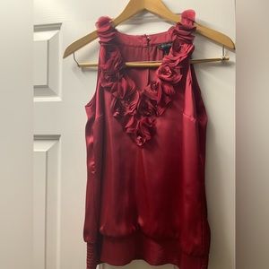 White House Black Market burgundy blouse